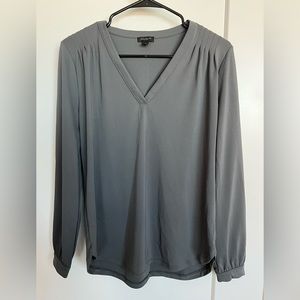 Long sleeve, elegant V-Neck Blouse - Ann Taylor